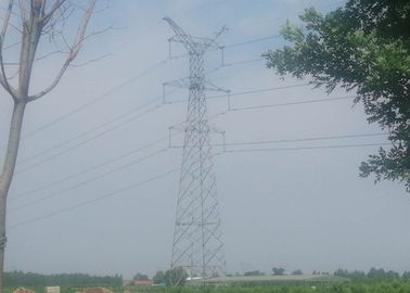 স্ট্রেট লাইন টাওয়ার 132KV ডাবল সার্কিট Q345B স্টিল পাইলন
